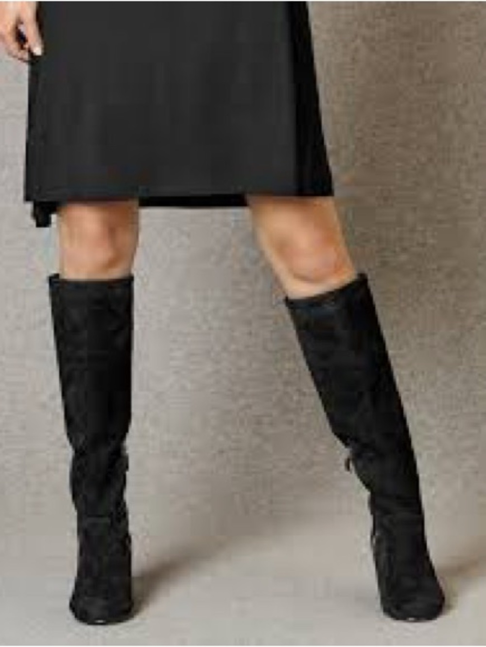 Eileen Fisher Tall Suede Boots Size 8 black